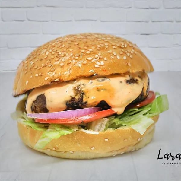 Chef’s Special Cheese Filled Beef Burger & Fries